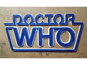 doctor 1980's logo 1980s doctorwho 3d print model - Mito3D
