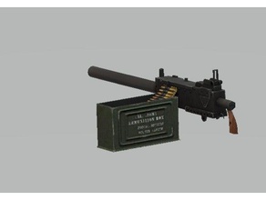 uns schweres m1919a4 Maschinengewehr des zweiten Weltkriegs scans & Replikate 3d print model - Mito3D
