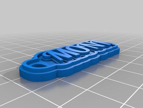 moni Schlüsselanhänger kundengebundene 3d print model - Mito3D