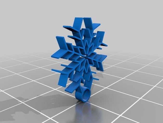 kar tanesi küpeler küpe blockscadsnowflake 3D print model - Mito3D