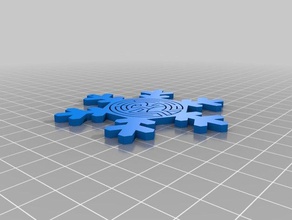 westworld maze snowflake decor christmas ornaments ornament snowflakes 3d print model - Mito3D