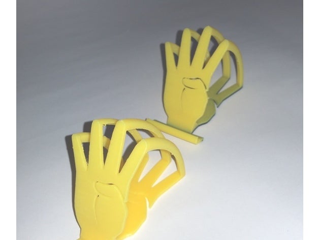 mão como universal suporte do telefone celular smartphone titular stand 3D print model - Mito3D