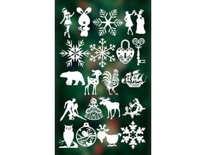 10 Noel dekorasyon 3d baskı sunta süslemeleri kartanesi kar taneleri vitinanka xmas 3d print model - Mito3D
