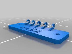 key holder organization hooks keys organisation storage wall 3d print model - Mito3D