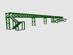 pasarela antigua valladolid old overpass h0 1 87 buildings & structures estaci n ferrocarril scale railway station truss 3d print model - Mito3D