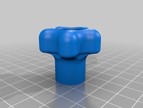 personalizado liso n curvy pomo de estrella - 5 pt 16 partes 3d print model - Mito3D