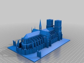 notre dame paris tarama ve kopyaları antika Katedral Katolik Hıristiyan kilise Fransa Gotik kutsal Ortaçağ 3d print model - Mito3D