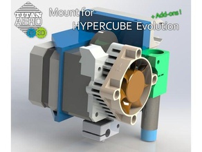 titan aero montagem de cabeça hipercubo evolução + addons Impressora 3d extrusoras direto acionamento unidade e3d extrusora a sonda 3d print model - Mito3D