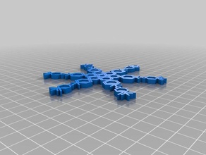 anand transparente azul del copo de nieve la máquina el arte interactivo personalizado 3d print model - Mito3D