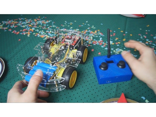 diy arduino rc car battery remote 3D print model - Mito3D