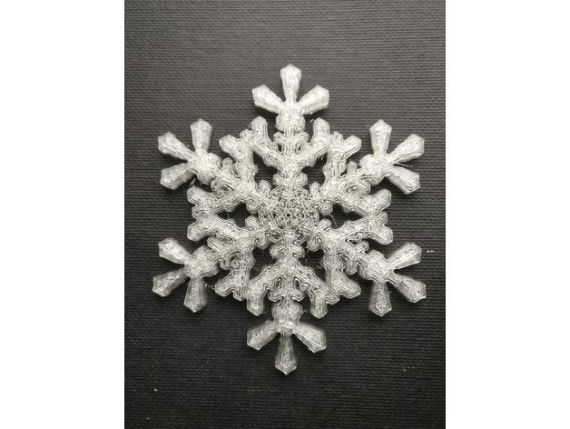 fiocco di neve natura 2d art blockscadsnowflake 3D print model - Mito3D