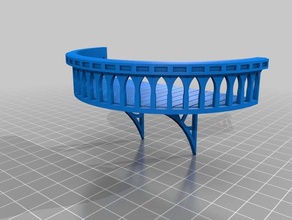 city blanos - large round balcony buildings & structures 3d print model - Mito3D