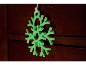 hanging snowflake decor blockscadsnowflake christmas decoration ornament ornaments snow winter 3d print model - Mito3D