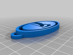 lada logo keychain de porte-clés 3d print model - Mito3D