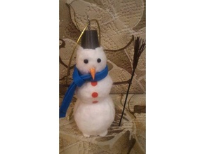 albero di natale giocattolo pupazzo neve arredamento inverno decorazioni ornamenti 3d print model - Mito3D