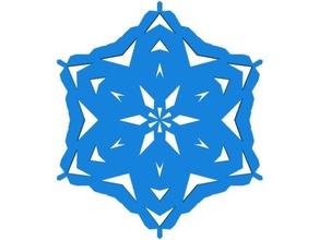 random kirigami snowflake blockscad math art blockscadsnowflake customizer 3d print model - Mito3D