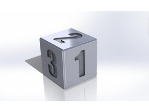 calibração de cubo dados A impressão 3d testes backgommon a do chance jogo 3d print model - Mito3D