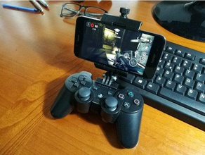 universal smartphone mount dualshock 3 ps3 controller tools gamepad joypad joystick smart holder stand 3d print model - Mito3D