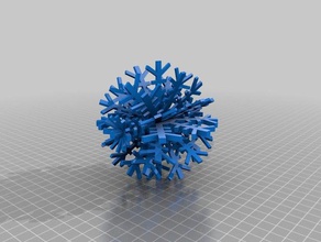 another snow flake decor blockscadsnowflake 3d print model - Mito3D