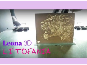 litofania leona art 3dlito lionne lithophane soulager 3d print model - Mito3D