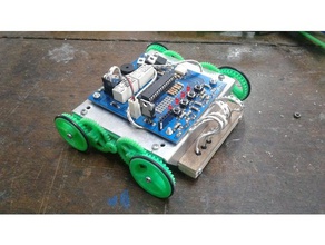 rodas dentadas 130 motor dc robótica engrenagem roda 3d print model - Mito3D