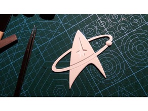 star trek logotipo Arte en 2d 3d print model - Mito3D
