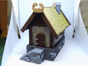 28 mm-scala - viking farm house rohan warhammer giochi mm scala fantasia cavallo casa signore anelli lotr da tavolo hobbit fantasy 3d print model - Mito3D