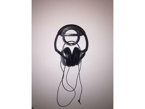 headphone holder 3d printing audio audiophile headphones music organizer stow 3d print model - Mito3D