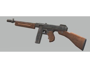 us thompson m1928 wwii scans & replicas gun model rifle scale submachine wars ww2 3d print model - Mito3D