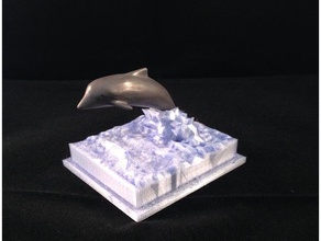 dolphin art bronzefill dolpin sea 3d print model - Mito3D