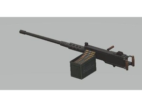 us m2 browning machine gun wwii scans & replicas 3dmodel machinegun model wars ww2 weapons 3d print model - Mito3D