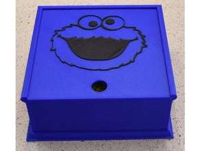 cookie monster caixa recipientes de armazenamento 3d print model - Mito3D