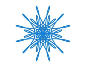 parametric curvy snowflake math art blockscadsnowflake customizer 3d print model - Mito3D