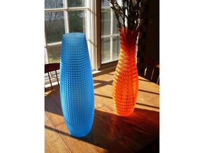 tall faceted vases decor spiral vase mode 3d print model - Mito3D