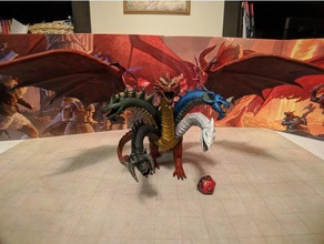 tiamat toy & game accessories dnd miniature dragon dragons dungeons 3d print model - Mito3D