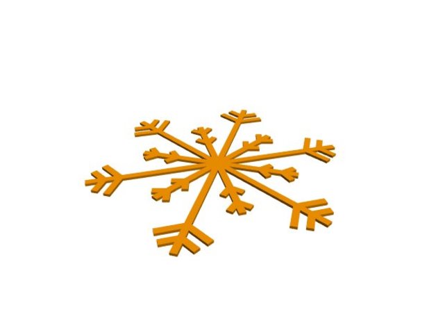 grafico fiocco di neve modelli blockscadsnowflake 3D print model - Mito3D