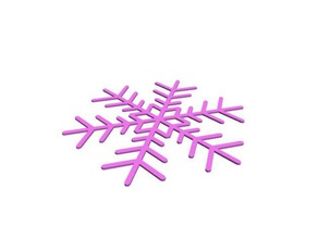 symmetrical snowflake models blockscadsnowflake 3d print model - Mito3D