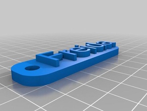 my customized simple keychain j signs & logos 3d print model - Mito3D