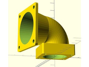 paramétrico fan adaptador de ventilador espesor la placa Impresora 3d las piezas conducto del 3d print model - Mito3D