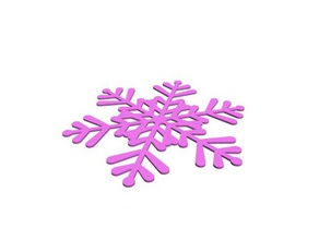 Bio-Schneeflocke Modelle blockscadsnowflake 3d print model - Mito3D