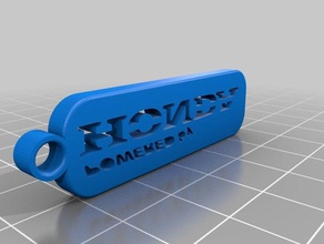 semplice portachiavi honda segni e loghi 3d print model - Mito3D