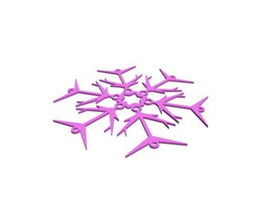 stacheligen Schneeflocken Modelle blockscadsnowflake 3d print model - Mito3D