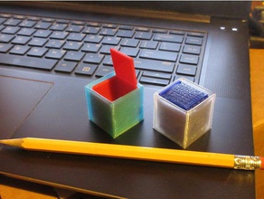 tamaño de bolsillo plegable cubo matemáticas plegado 3d print model - Mito3D