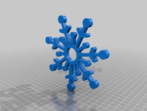 spinner ornament snowflake 3d printing christmas tree decoration fidget hand snow xmas 3d print model - Mito3D