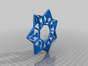 diamond snowflake decor 3d print model - Mito3D