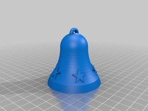 christmas bell ornament Sterne-Muster Dekor 3d print model - Mito3D