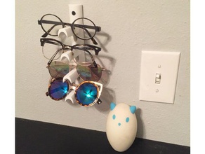 eye glasses holder - wall mounted organization stand sunglasses 3d print model - Mito3D