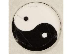 taijitu simbolo yin-yang doppia estrusione di prova Stampa 3d prove 3d print model - Mito3D