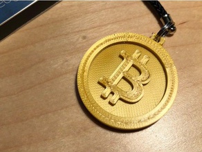 bitcoin Schlüsselbund 3d-drucken 3d print model - Mito3D