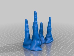stalagmites toys & games cave scenery stalactite stalagmite tabletop gaming terrain walls 3d print model - Mito3D